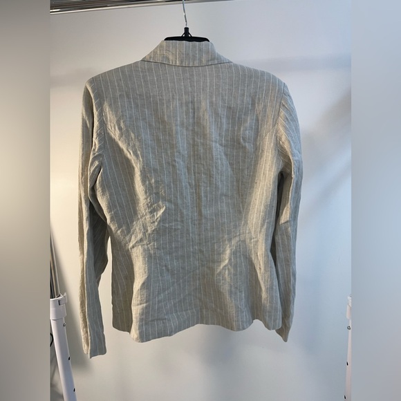 Beige Linen button down Blazer - Picture 3 of 3